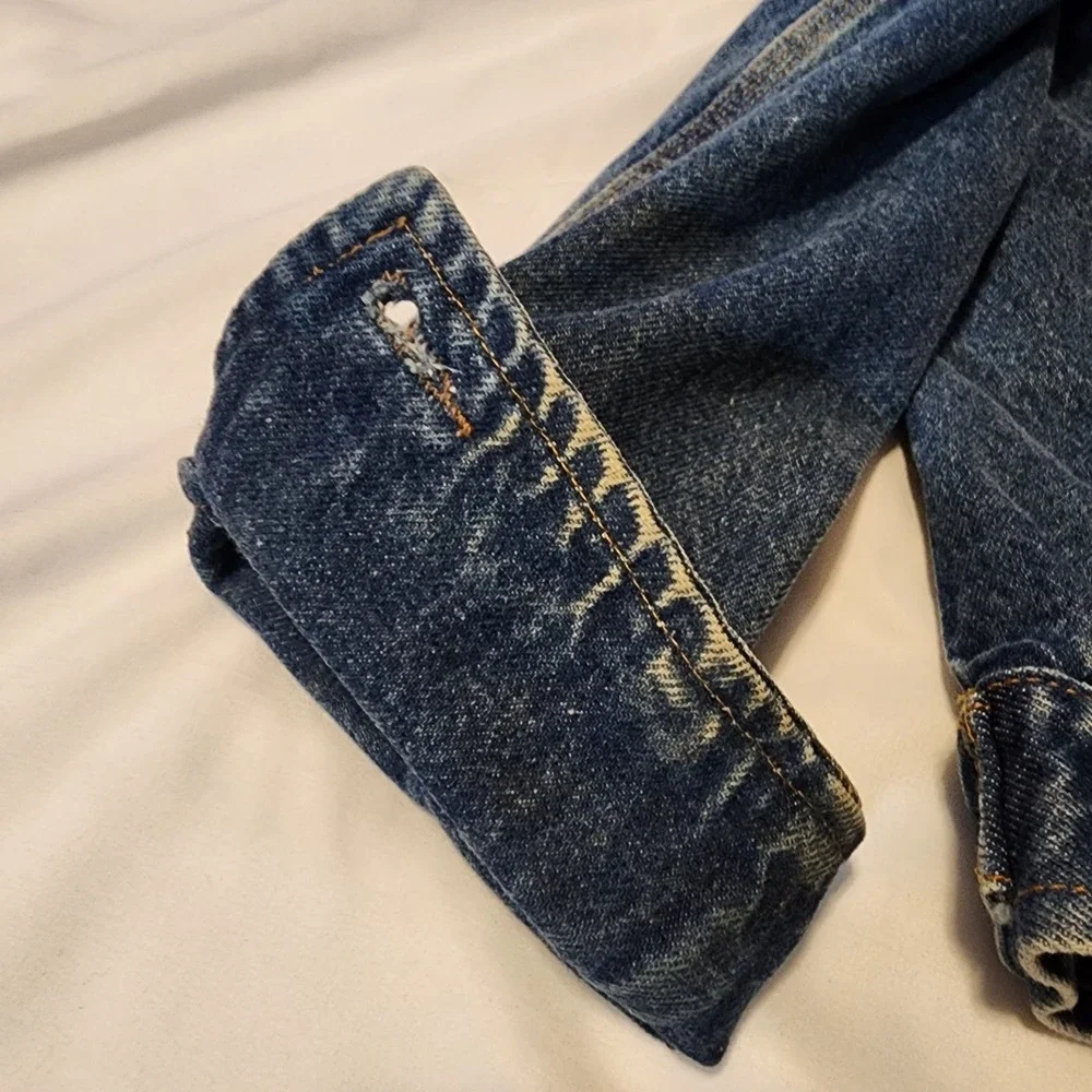 Vintage Polo Ralph Lauren Dungaree Denim‎ Jean Jacket Men's Large Made In USA - Picture 8 of 16
